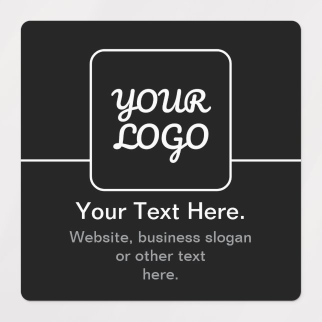 Étiquettes Modèle moderne pour votre logo | Noir & Blanc (Design 3)