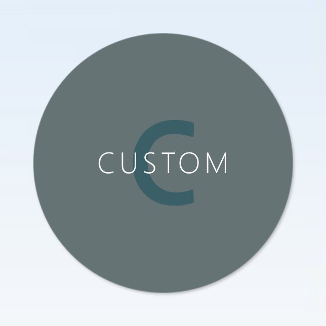 Étiquettes Modèle monographique élégant et personnalisable (Créateur téléchargé)