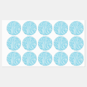 Étiquettes Modèle Zèbre Bleu