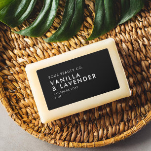 Étiquettes Modern Minimalist Black Soap Label