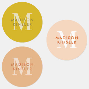 Étiquettes Moderne Simple Initial Boho Waterproof Nom Étiquet