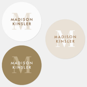 Étiquettes Moderne Simple Initial Boho Waterproof Nom Étiquet