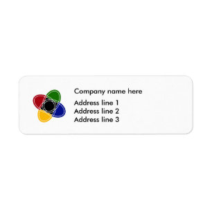 Étiquettes modernes de modèle d'adresse de logo