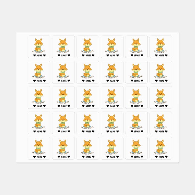 Étiquettes Mon premier hiver (Feuille)