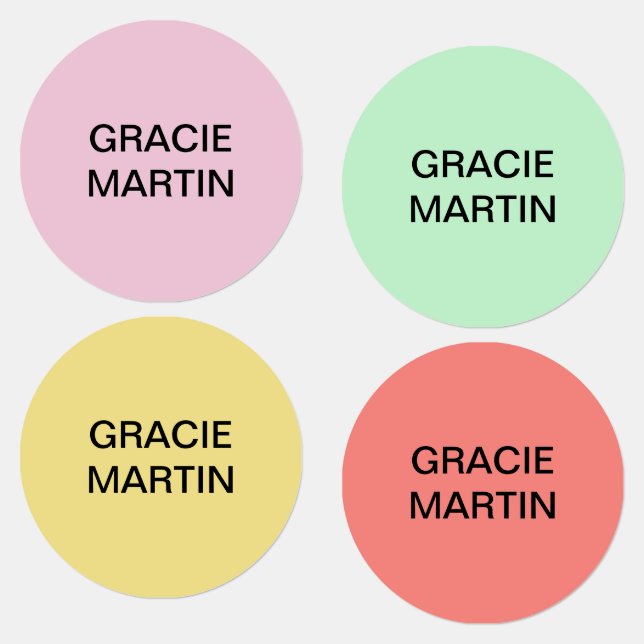 Étiquettes Monnaie rose Jaune Fer ronde pour enfants Sur le n (Groupe)
