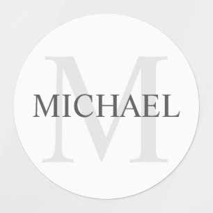 Étiquettes Monogramme et nom personnalisés