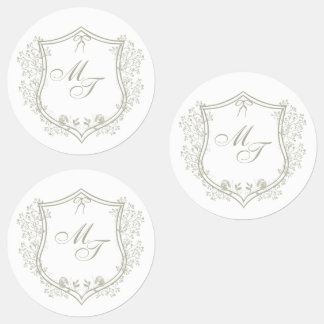 Étiquettes Monogramme mariage