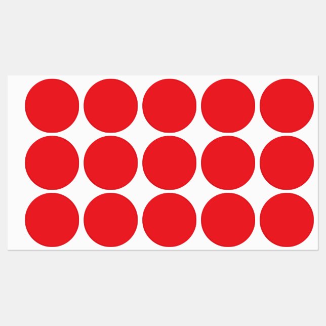 Étiquettes Monogramme Rouge Personnalisées (Feuille)