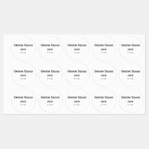 Étiquettes monogramme simple personnalisé ajouter votre nom m