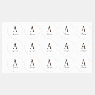 Étiquettes Monogramme Vibe d'automne