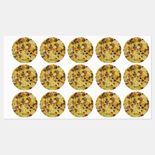 Étiquettes mosaïque brisée A (Feuille)