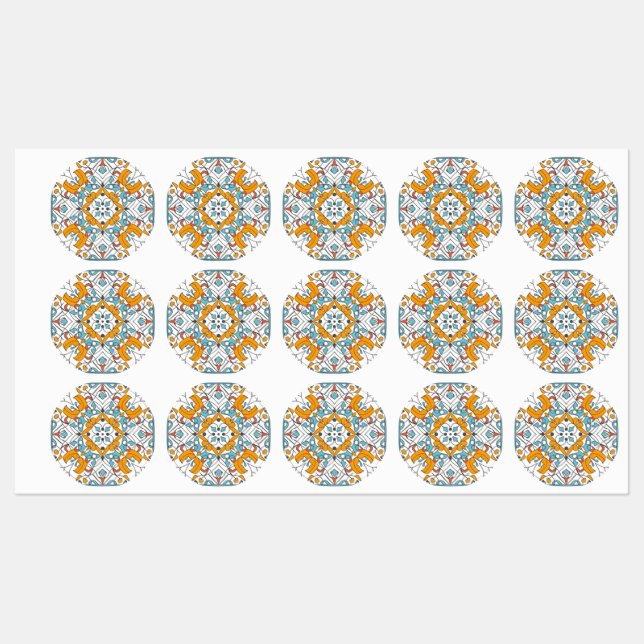 Étiquettes mosaïque jaune (Feuille)