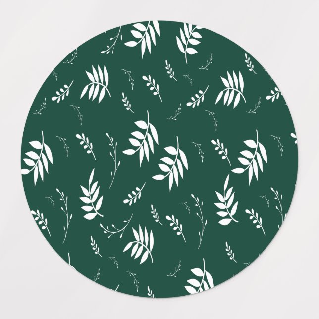 Étiquettes motif de feuille (Design 1)