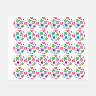 Étiquettes Motif de fleurs