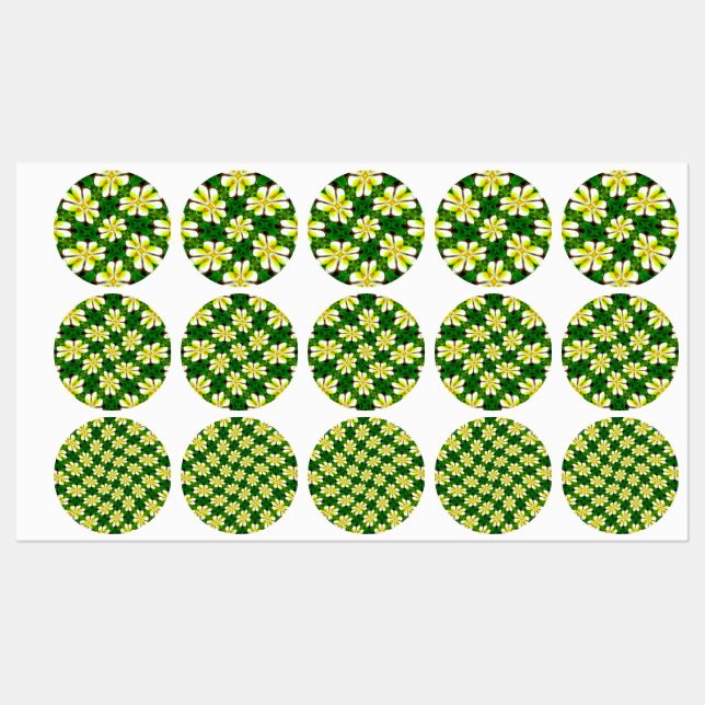 Étiquettes Motif de frangipanier jaune (Feuille)
