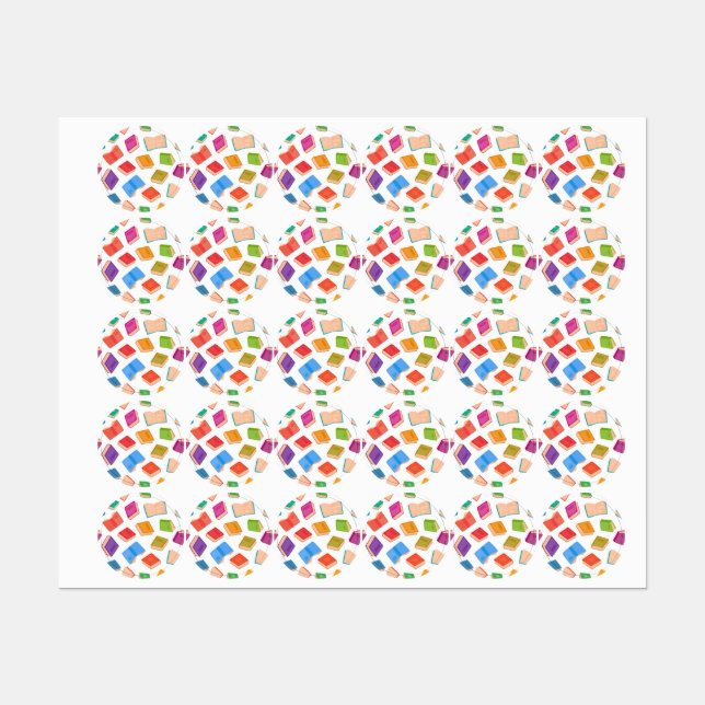 Étiquettes Motif de livre (Feuille)
