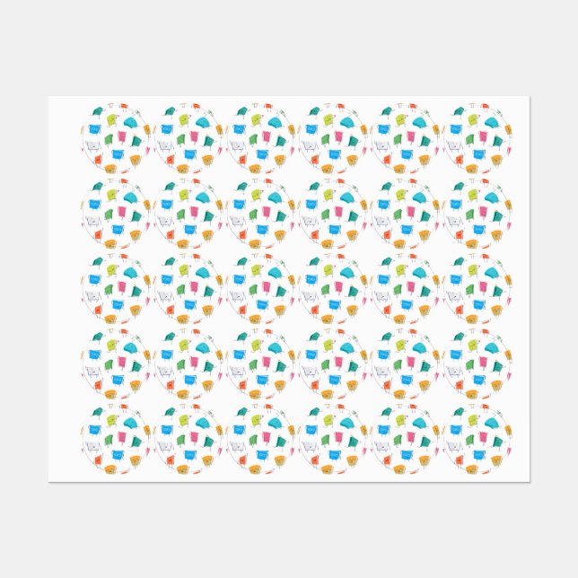 Étiquettes Motif de livre (Feuille)