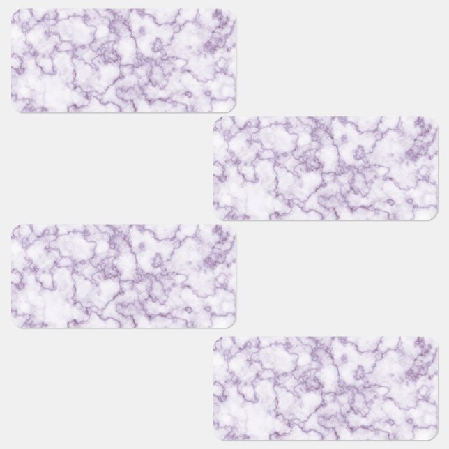 Étiquettes Motif de marbre violet (Groupe)
