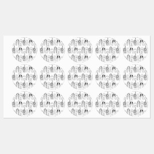 Étiquettes Motif des boutons de chien