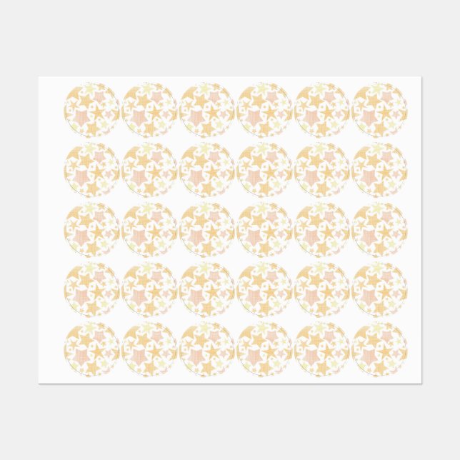 Étiquettes Motif d'étoiles (Feuille)
