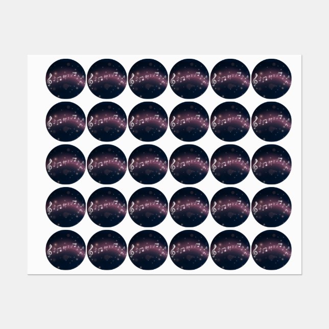 Étiquettes Motif musical (Feuille)