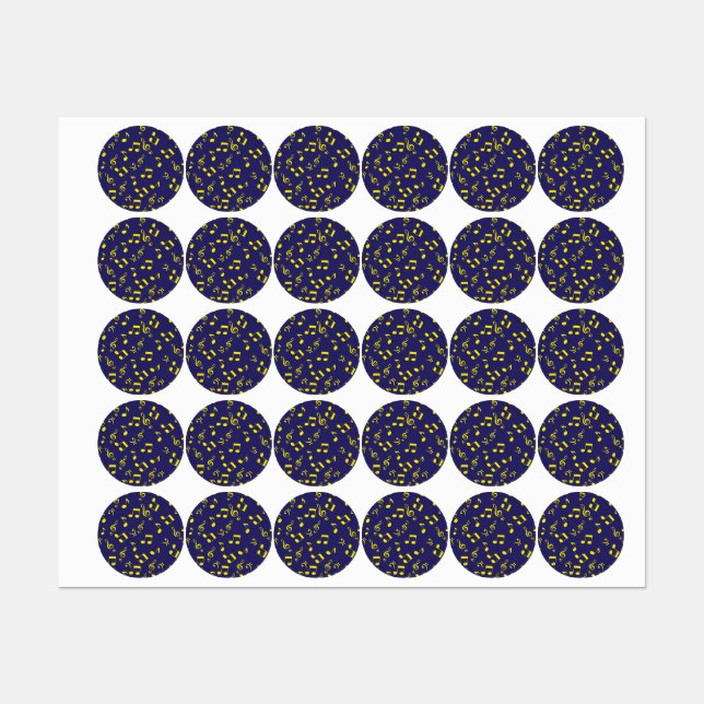 Étiquettes Motif musical (Feuille)