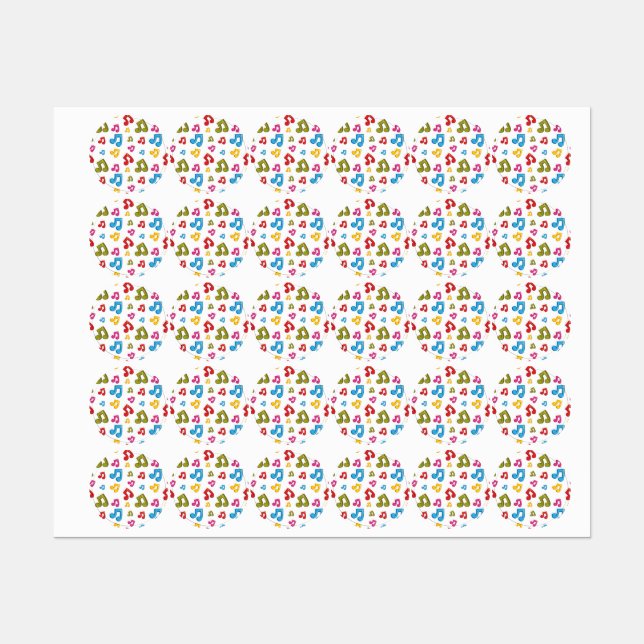 Étiquettes Motif musical (Feuille)
