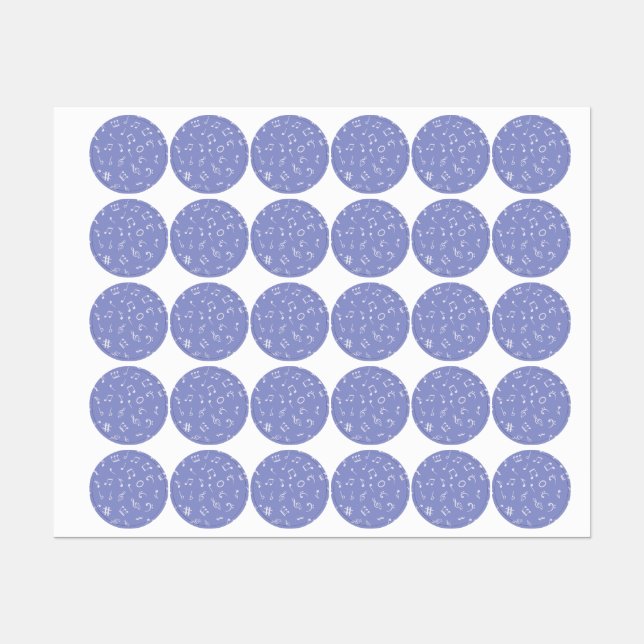 Étiquettes Motif musical (Feuille)