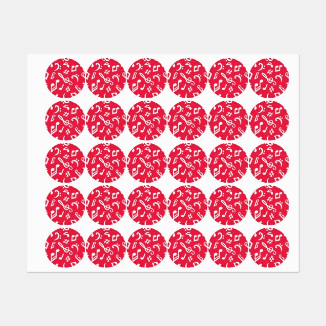 Étiquettes Motif musical (Feuille)