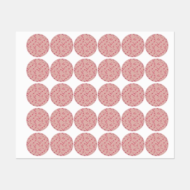 Étiquettes Motif musical (Feuille)