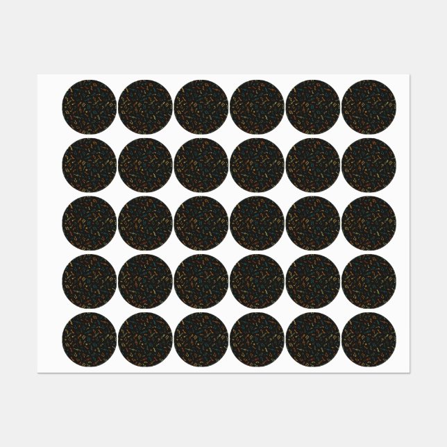 Étiquettes Motif musical (Feuille)