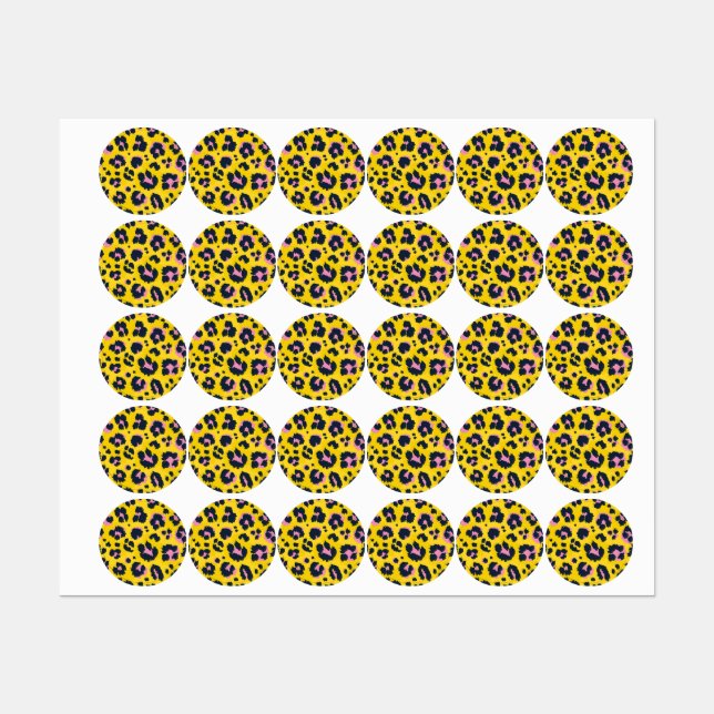 Étiquettes motif poster de animal (Feuille)