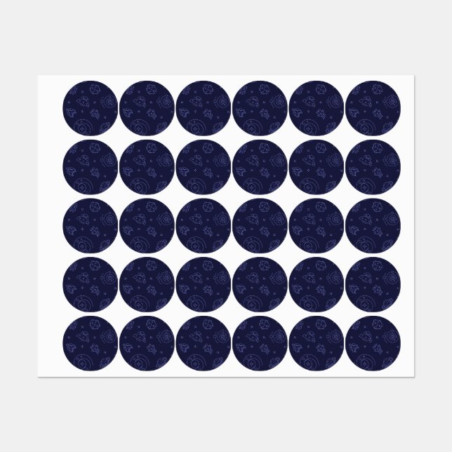 Étiquettes Motif spatial (Feuille)