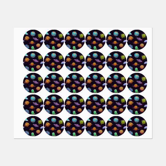 Étiquettes Motif spatial (Feuille)