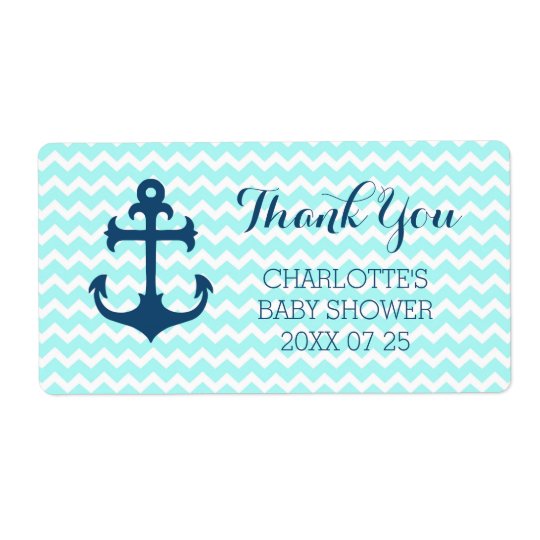 Étiquettes nautiques bleus de faveur de baby