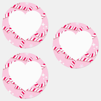 Étiquettes Noël Canne de Bonbons