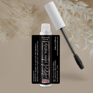 Étiquettes Noir et Rose Lash Serum Tube cosmétique Mascara