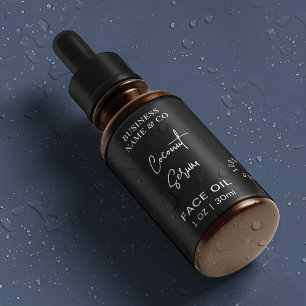 Étiquettes Noir moderne 1 OZ Bouteille à goutte étanche