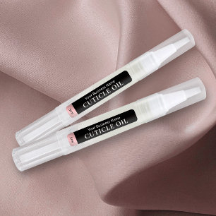 Étiquettes Noir & Rose Or Cosmétique Twist Pen Cuticule Huile