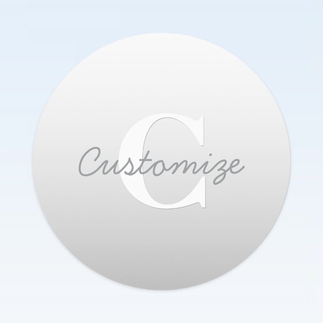 Étiquettes Nom cursif ou autre texte avec monogramme | Dégrad (Créateur téléchargé)