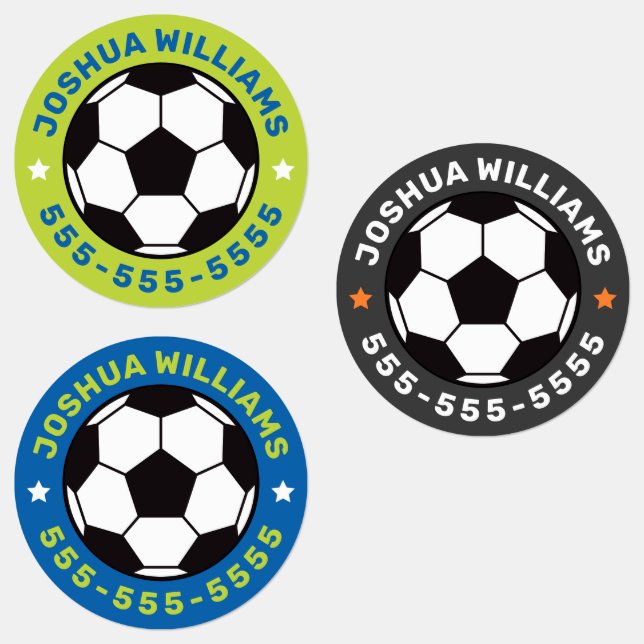 Étiquettes Nom de la balle de football numéro de téléphone ro (Groupe)