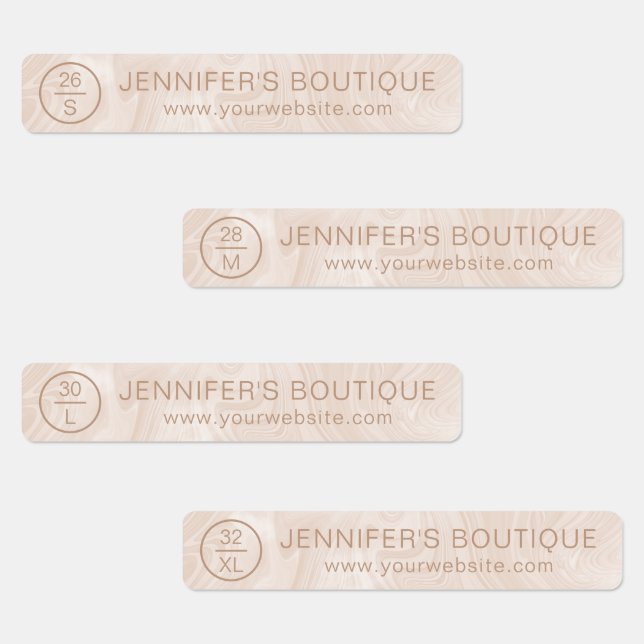 Étiquettes Nom de l'entreprise Taille des vêtements Balises M (Groupe)