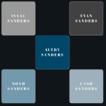 Étiquettes Nom de vêtements imperméables pour garçons simples<br><div class="desc">Ces étiquettes de vêtements modernes super simples sont à la fois imperméables et compatibles avec le lave-linge. Elles facilitent l'étiquetage et la sécurité de vos objets personnels contre la perte. Conçues par Stacey Meacham avec une gamme de tons bleus et gris.</div>