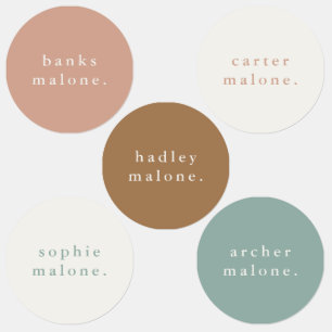 Étiquettes Nom d'enfant simple Vêtements imperméables