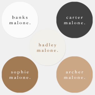 Étiquettes Nom d'enfant simple Vêtements imperméables