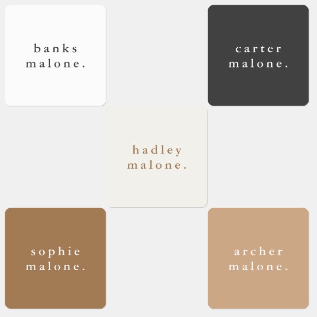 Étiquettes Nom d'enfant simple Vêtements imperméables (Groupe)