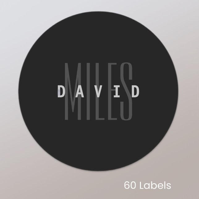 Étiquettes Nom et nom de famille du chevauchement moderne (Créateur téléchargé)