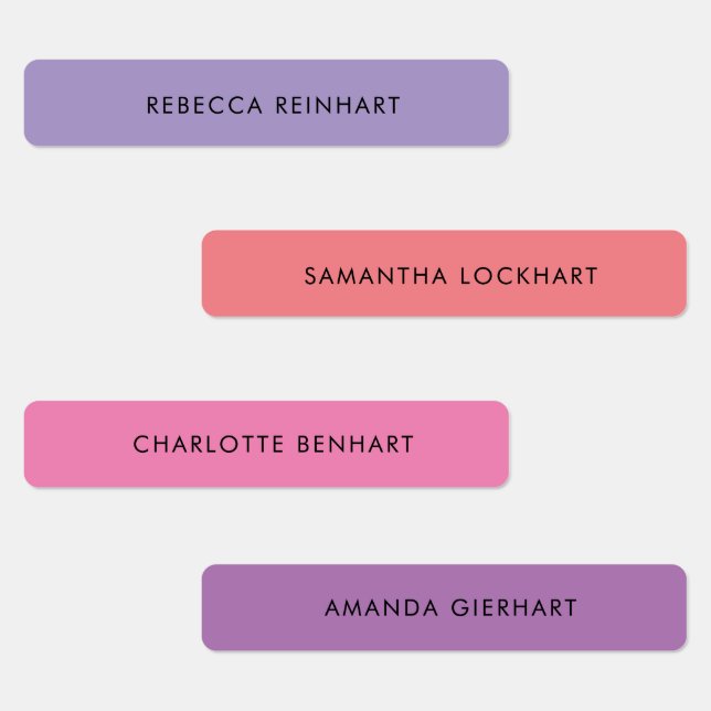 Étiquettes Nom personnalisé Aquarellés colorés imperméables (Groupe)