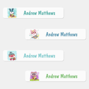 Étiquettes Nom personnalisé personnalisé Chouette renard de l