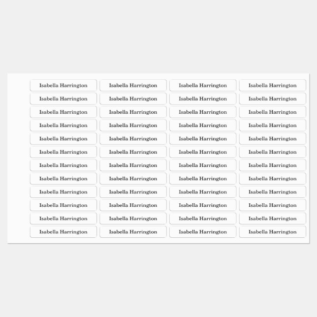 Étiquettes Nom personnalisé Vêtements en tissu de fer (Feuille)